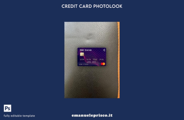 modello frontale photolook mastercard USA RBC Bank in stile verificato